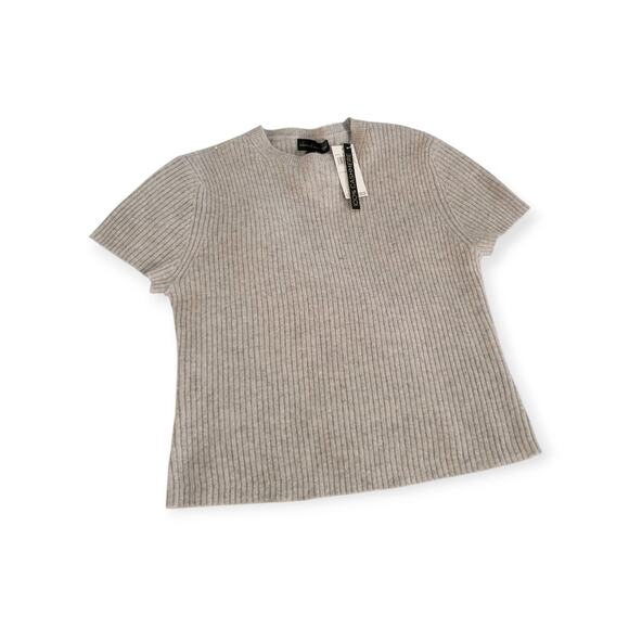 Cashmere Ribbed Knit Sweater Top HOUSE of HARLOW Size M $195 Minimalist Luxe - Picture 10 of 12